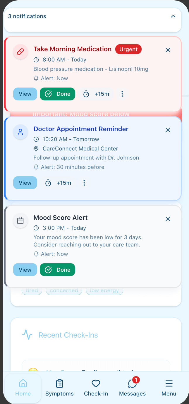 Notification banner design