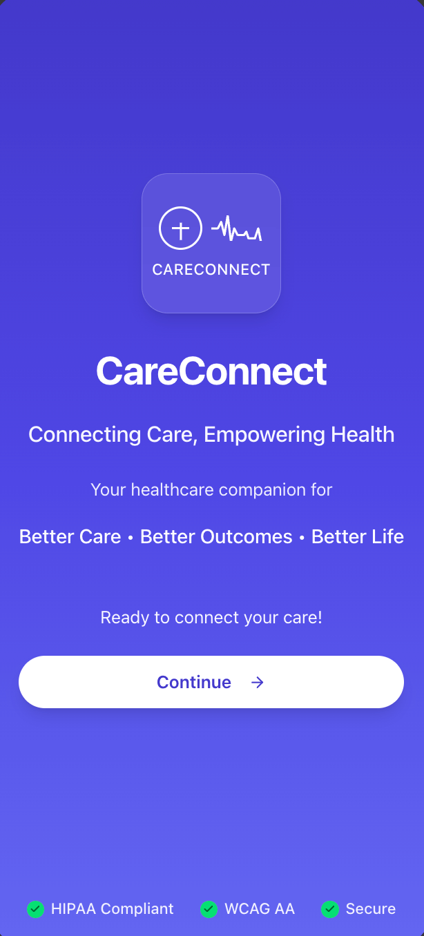 CareConnect splash screen